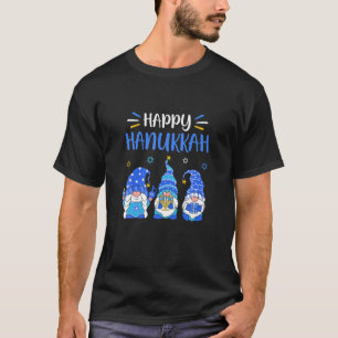 T-shirt Joyeux Hanoukka Gnome Menorah Dreidel Christmas Xm