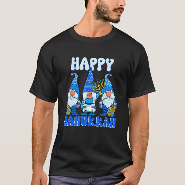 T-shirt Joyeux Hanoukka Gnomes juif Gnome Chanukah (Devant)