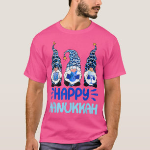 T-shirt Joyeux Hanoukka Gnomes Juifs Menorah Chrismukkah P
