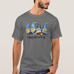 T-shirt Joyeux Hanoukka Gnomes Menorah Dreidel Cute Gnome
