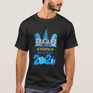 T-shirt Joyeux Hanoukka Gnomes Menorah Hanoukka Juif Holi