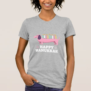 T-shirt Joyeux Hanukkah chien teckel