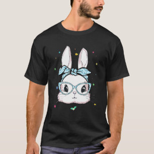 T-shirt Joyeux Happy Pâques mignon lapin visage léopard ca