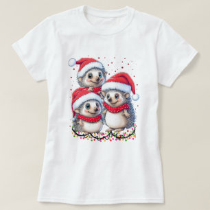 T-shirt Joyeux Hérisson de Noël Adorable Cadeaux de vacanc