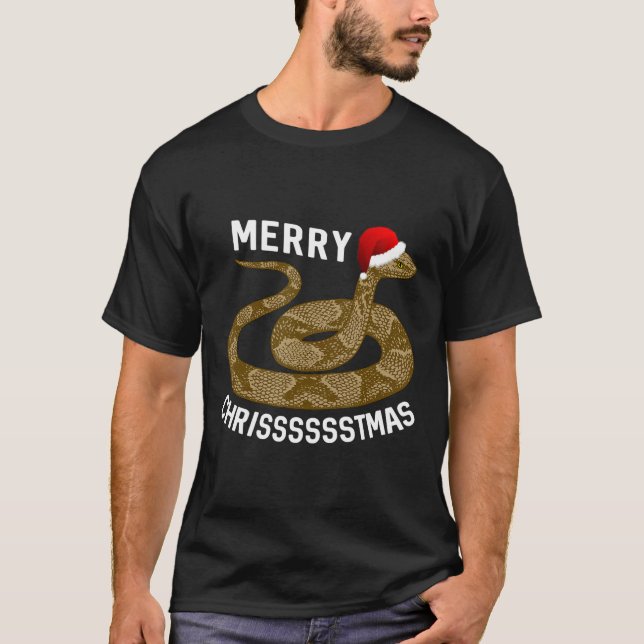 T-shirt Joyeux Hissmas Noël Santa Hat (Devant)