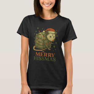 T-shirt Joyeux Hissmas Ssum Santa Hat Xmas Hommes légers