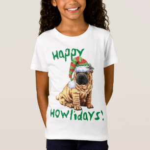 T-Shirt Joyeux Howliday Shar-Pei