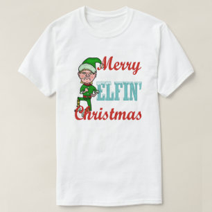 T-shirt Joyeux humour féerique drôle d'Elf de vacances d