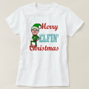 T-shirt Joyeux humour féerique drôle d'Elf de vacances de
