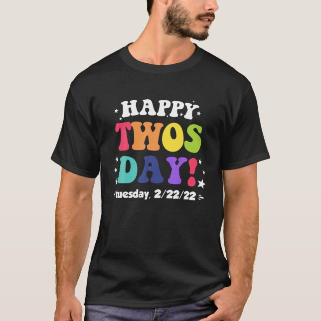 T-shirt Joyeux Jeudi Mardi 2/22/22 2S Jour Février 22 (Devant)