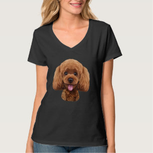 T-shirt Joyeux Jouet Poodle Chien Souriant Visage