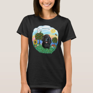 T-shirt Joyeux Jour avec un Jouet Poodle noir