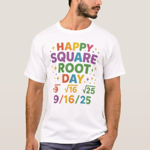 T-shirt Joyeux jour de la racine carrée Numéro joyeux jour