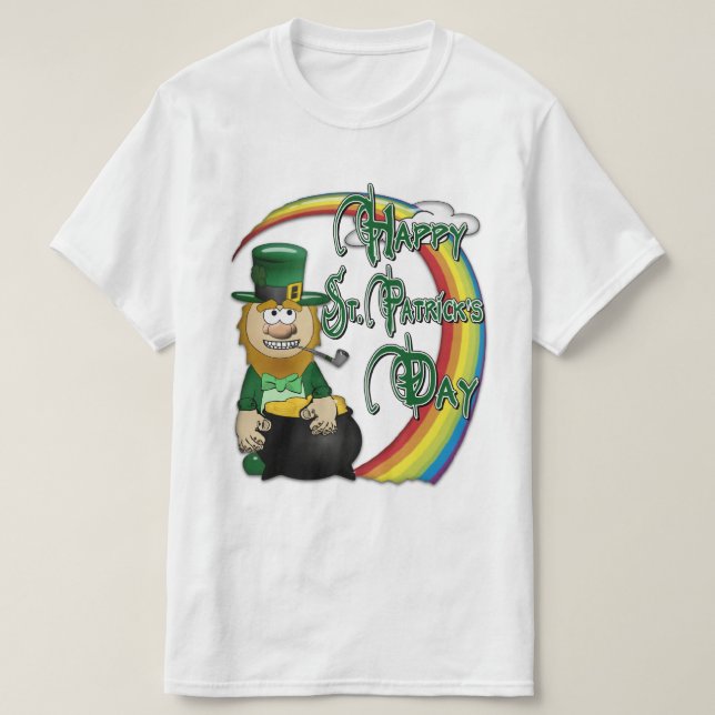 T-shirt Joyeux Jour de la Saint Patrick Leprechaun (Design devant)