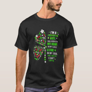 T-shirt Joyeux Jour de la Saint Patrick pompier Shamrock H