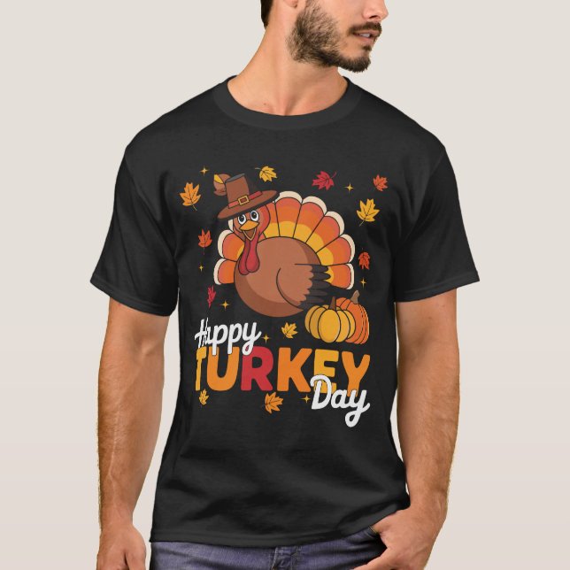T-shirt Joyeux Jour de la Turquie Thanksgiving Family Pyja (Devant)