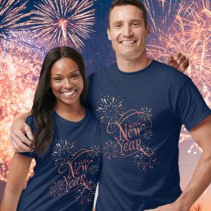 T-shirt Joyeux Jour de l'année Gold Foil Script