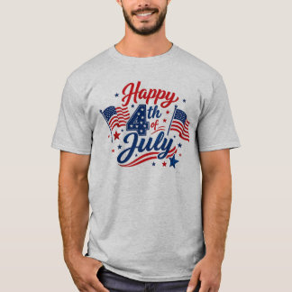 T-shirt Joyeux Jour de l'Indépendance 4 juillet Patriotiqu