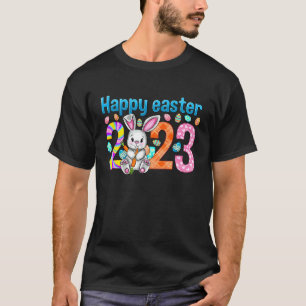 T-shirt Joyeux jour de Pâques 2023 lapin lapin oeufs 2023
