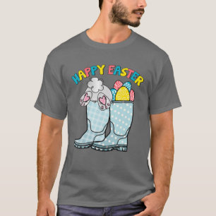 T-shirt Joyeux Jour de Pâques Bottes de Pâques OEufs de Pâ