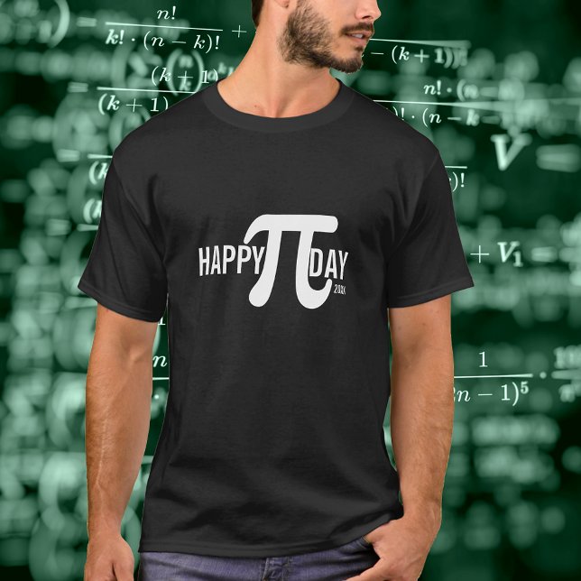 T-shirt Joyeux Jour de Pi avec l'année et le symbole Pi (Créateur téléchargé)