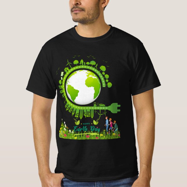 T-shirt Joyeux Jour des terres (Devant)