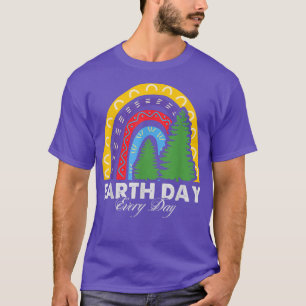 T-shirt Joyeux Jour des terres arc-en-ciel mignon Earth Lo