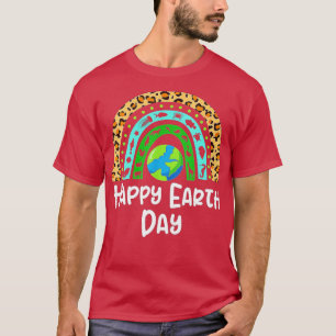 T-shirt Joyeux Jour des terres arc-en-ciel mignon Earth Lo