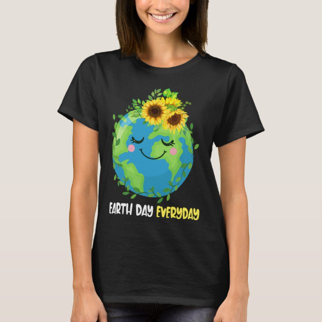 T-shirt Joyeux Jour des terres chaque jour 2023 Tournesol  (Devant)