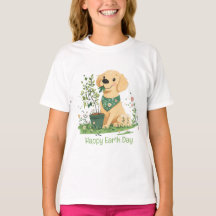 Joyeux Jour des terres Golden Retriever Dog Garden