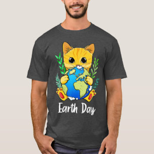 T-shirt Joyeux Jour des terres Mignonne Terre Avec Jour de