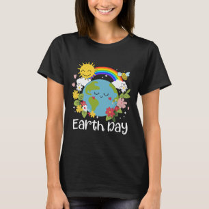 T-shirt Joyeux Jour des terres Terre mignonne avec Jour de