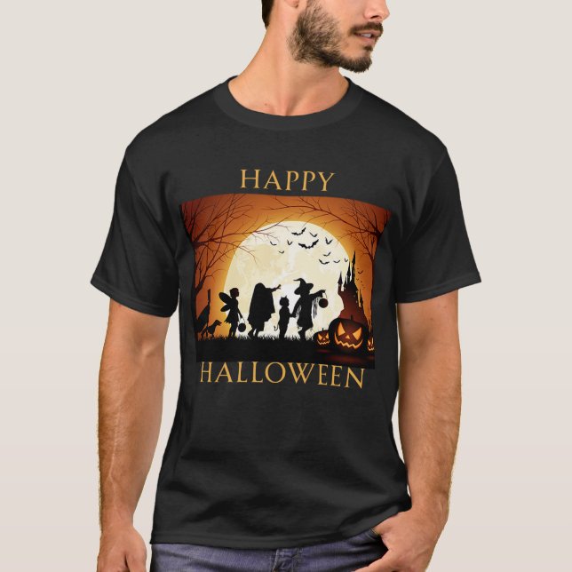 T-shirt Joyeux jour d'Halloween (Devant)