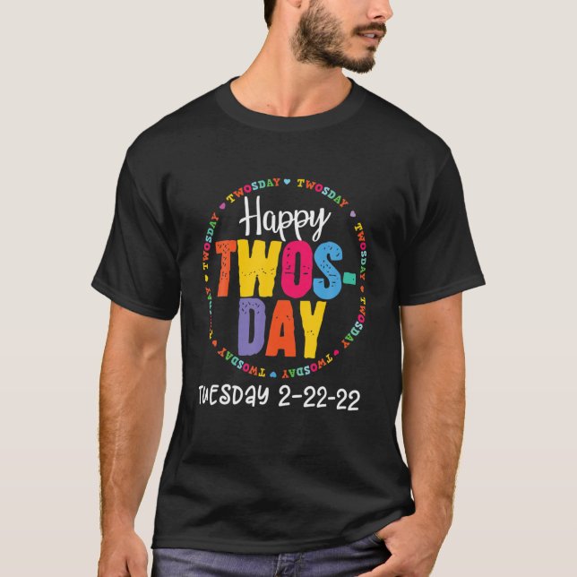 T-shirt Joyeux Jour Twos Mardi 2-22-222 (Devant)