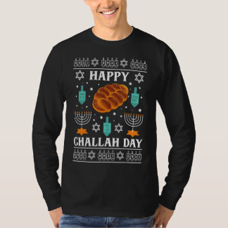 T-shirt Joyeux Jours de Challah Juif Hanoukka Vilain Noël