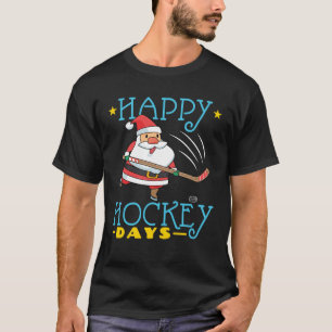 T-shirt Joyeux Jours de hockey Noël Père Noël