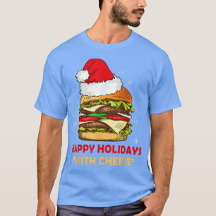 T-shirt Joyeux Joyeux Joyeux Fêtes Avec Fromage Cadeaux No