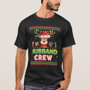 T-shirt Joyeux Joyeux Joyeux Jeu de Noël à l'équipage du m