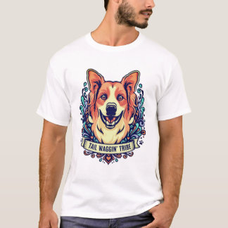 T-shirt Joyeux Joyeux Joyeux Joyeux Chien Tee