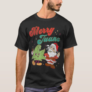 T-shirt Joyeux Juana Noël Drôle Père Noël Fumer Weed Sto