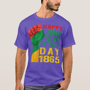 T-shirt Joyeux Junetdix Fête des pères 1865 Père noir heur