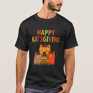 T-shirt Joyeux Katsgiving Thanksgiving-Cats Amateurs-Pèler