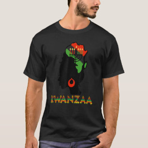 T-shirt Joyeux Kwanzaa Kinara bougies Fierté Femmes Africa