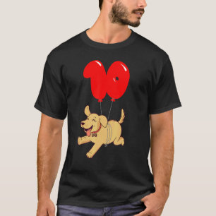 T-shirt Joyeux Labrador 10e anniversaire de la fête de bal
