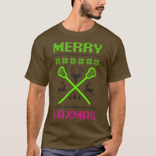 T-shirt Joyeux Lamas Vilain Design Lacrosse Noël