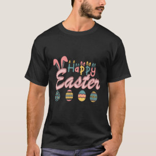 T-shirt Joyeux Lapin De Pâques Avec Oeufs Femmes De Pâques