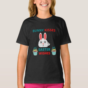 T-shirt Joyeux Lapin de Pâques Bisous et Vœux