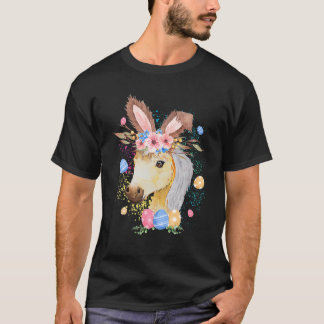 T-shirt Joyeux Lapin De Pâques Cheval Drôle Rabbit Pour Ho