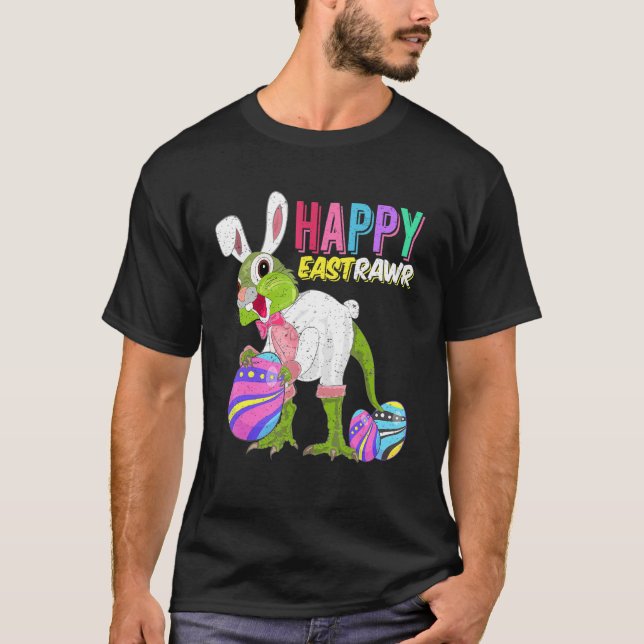 T-shirt Joyeux lapin de Pâques Dinosaure Easter Bunny Egg  (Devant)