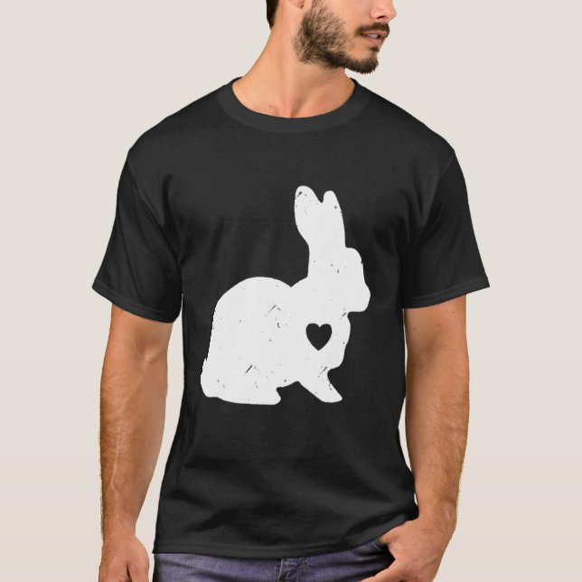 T-shirt Joyeux lapin de Pâques mignonne lapin femmes fille (Devant)